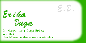 erika duga business card